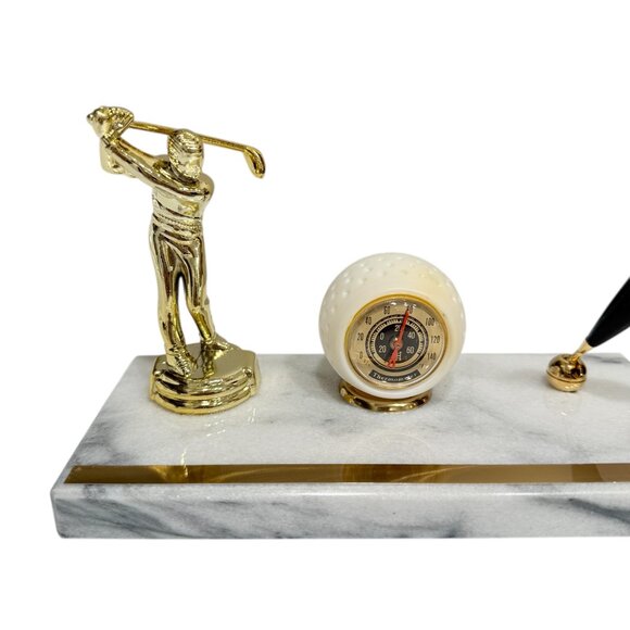 Vintage Golf desk pen holder & Thermometer set - Picture 5 of 10